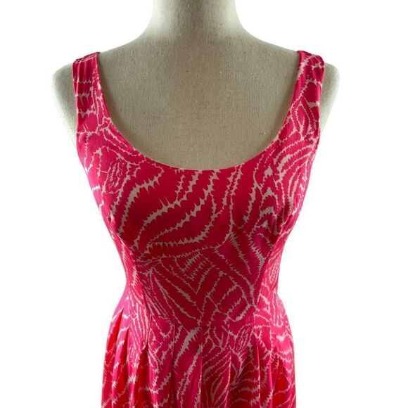 Lilly Pulitzer Show Your Stripes Zebra Print Posey Silk Dress Splash Pink Size 2 - Picture 3 of 13